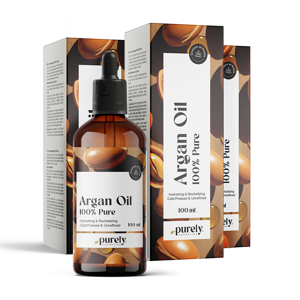 3x 100% Olio di argan, totale 300 ml