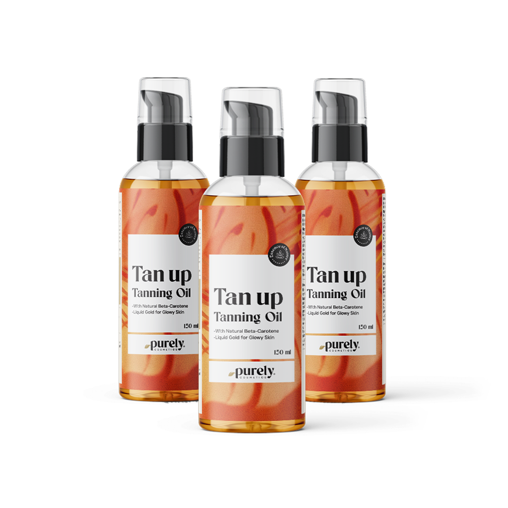 3x Tan up olio abbronzante, totale 450 ml