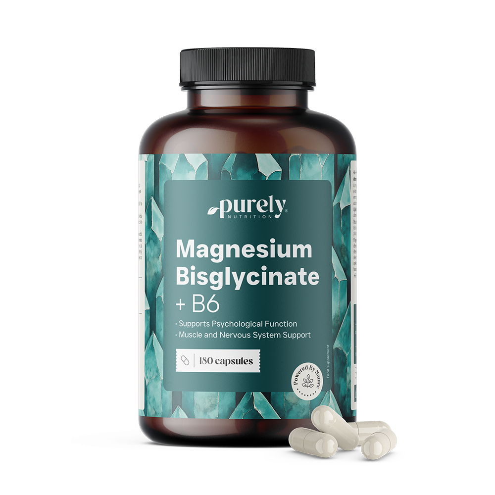 Magnesio bisglicinato con vitamina B6, 180 capsule