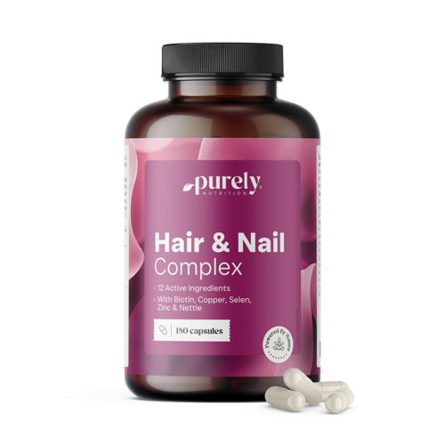 Hair & Nail Complex – vitamine e minerali per capelli e unghie, 180 capsule