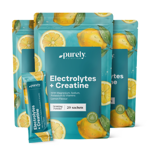 3x Elettroliti con creatina – limone, totale 60 bustine