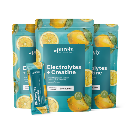 3x Elettroliti con creatina – limone, totale 60 bustine